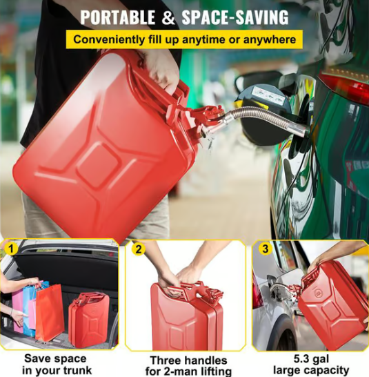 ⛽ Stainless Steel Jerrycan Pouring Spout