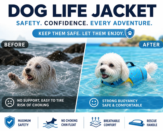 ⏳Time-Limited Special⏰High Buoyancy Dog Life Jacket — Superior Flotation Vest for Swimming & Boating