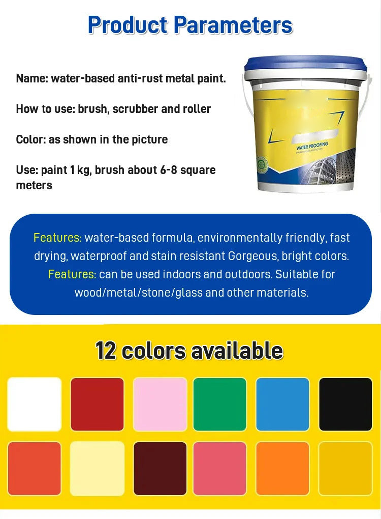 🔥Water-based rust-proof paint metal paint - clarioy