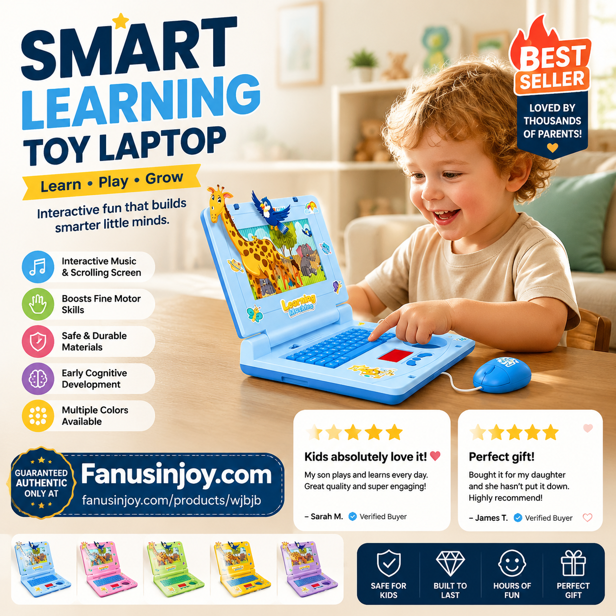 🏆🖥️Limited Time 50% Off‼️👧Interactive Simulation Toy Laptop｜Kids Educational Pretend Play Learning Toy🖥️