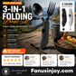 🍴Must-have for outdoor trips 🥄4-In-1 Outdoor Folding Multifunctional Tableware
