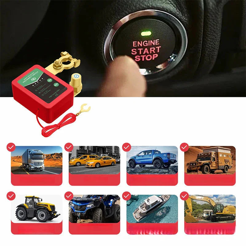 clarioy car battery tool for auto start, compatible with trucks, SUVs, tractors, boats, construction vehicles