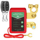 Smart car battery disconnect switch with remote control, gold terminals, and red wiring, sold by clarioy.