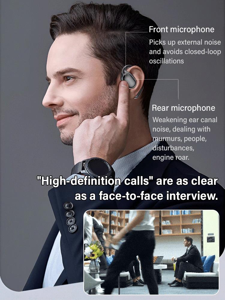 Air Conduction Hanging Bluetooth Earphones - clarioy