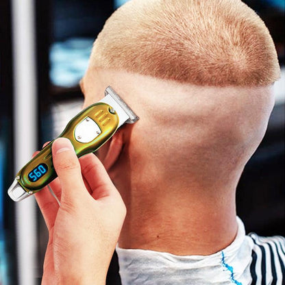 Vintage Engraving LCD Digital Display Hair Clipper - clarioy