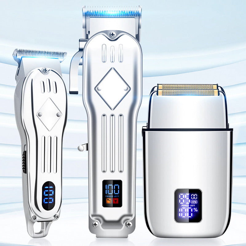 Vintage Engraving LCD Digital Display Hair Clipper