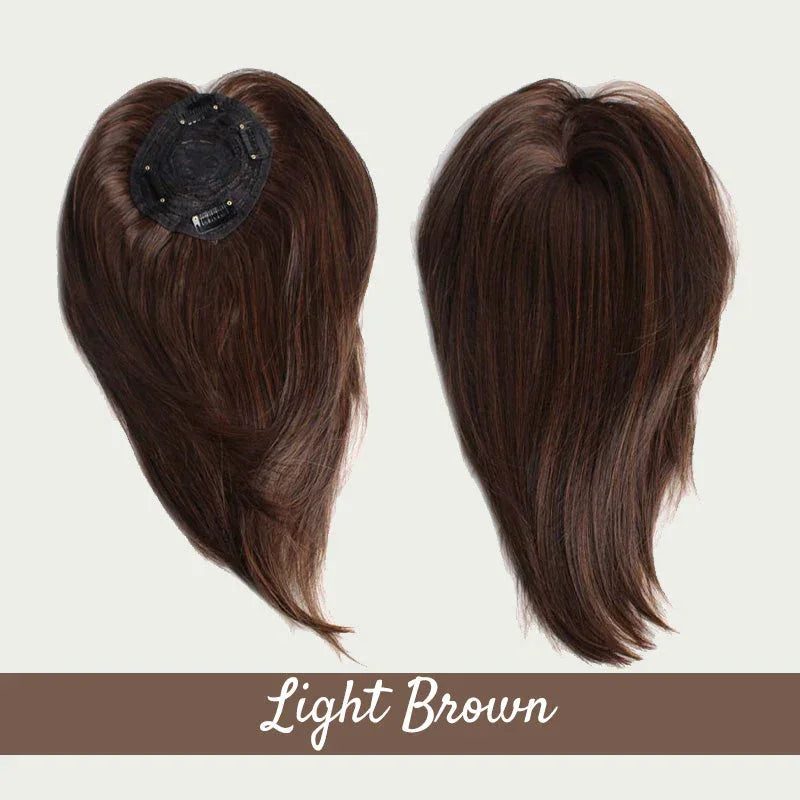 Women's Hair Toppers Hair Piece with Side Bangs