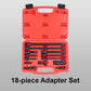 18-piece Adapter Set (Extension Bars/Universal Joints/Reducer Adapters/ Socket Adapters) - clarioy