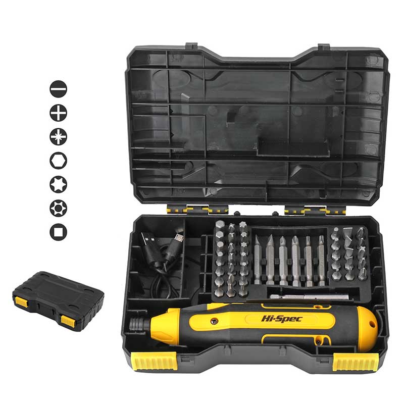 44-Piece Electric Screwdriver Set with Storage Box