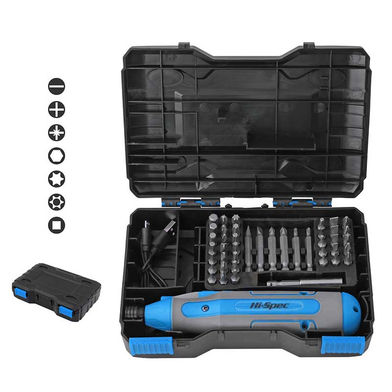 44-Piece Electric Screwdriver Set with Storage Box