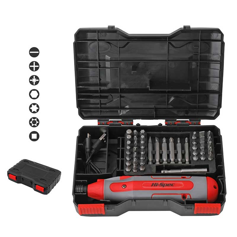 44-Piece Electric Screwdriver Set with Storage Box