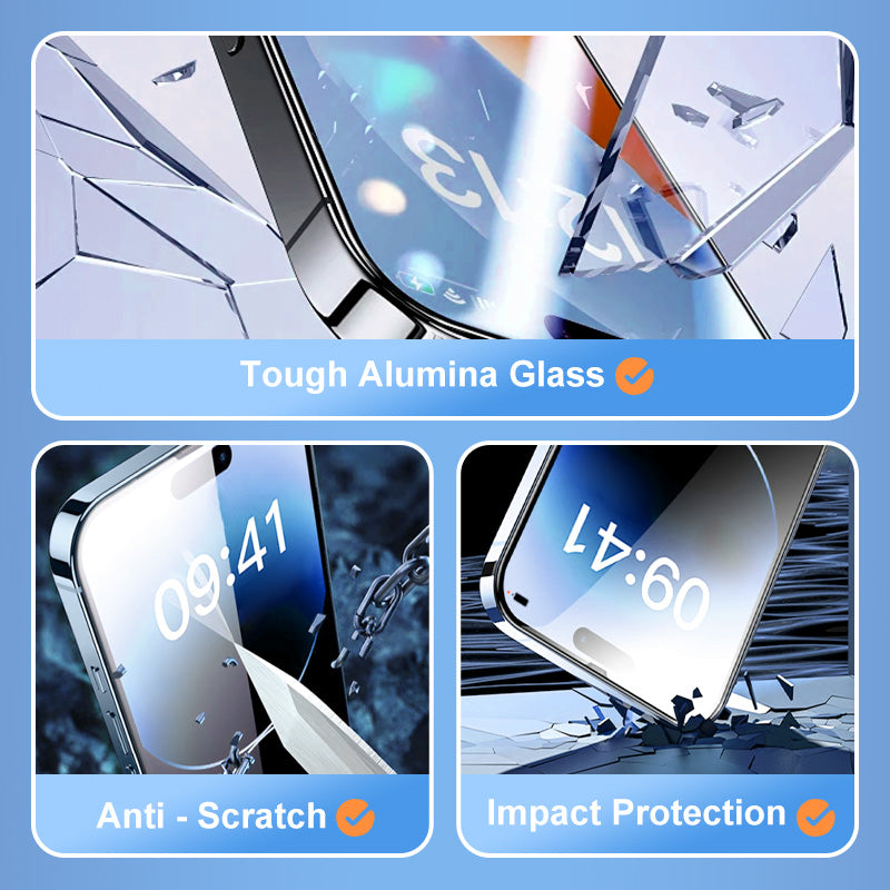 💥Limited time 50% off🔥 iPhone Tempered Anti-Peeking Screen Protector - No Bubbles No Dust