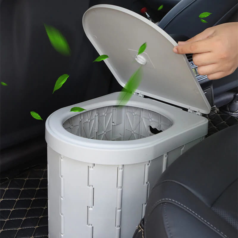 Portable outdoor folding toilet