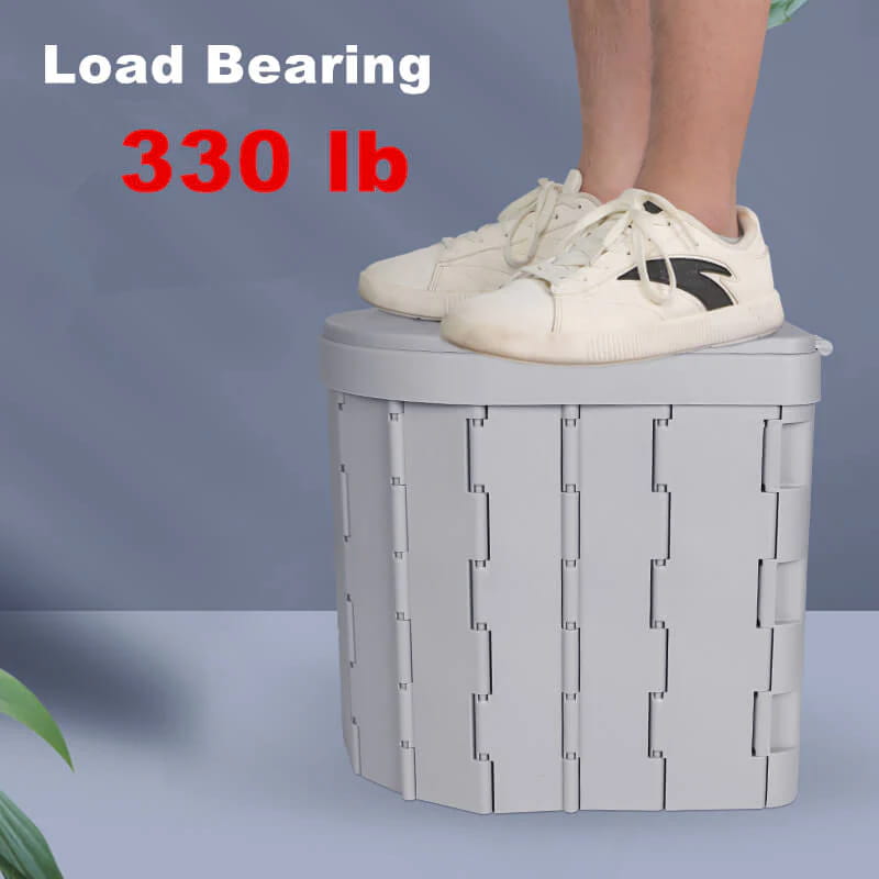 Portable outdoor folding toilet