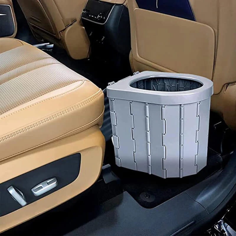 Portable outdoor folding toilet