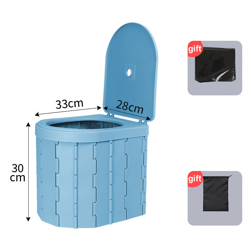 Portable outdoor folding toilet