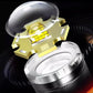 Close-up of high-power LED flashlight chip with lens, premium auto tool from clarioy