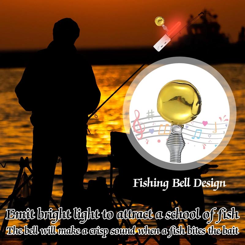 2024🐠Fishing Rod LED Light with Buzzer Bell