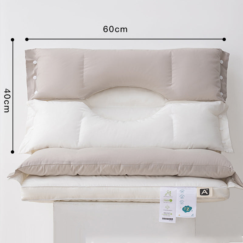 🛌 50% OFF! ✨ Dual-Zone Ergonomic Sleeping Pillow – Detachable Layers, Adjustable Height & Cervical Rod Design – Scientific Neck & Spine Relief for Better Sleep 💤