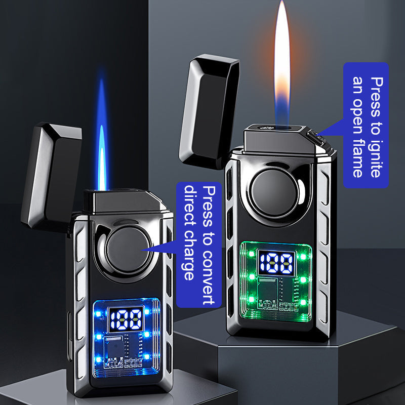 🔥Hot Sale🔥Multi-Functional Dual Flame Lighter with Colored Lights