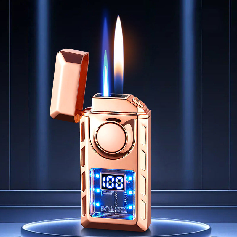 🔥Hot Sale🔥Multi-Functional Dual Flame Lighter with Colored Lights