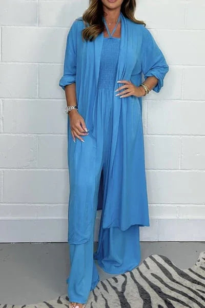 ⏰🔥LIMITED TIME 50% OFF!🔥50K+ SOLD!🌟 2026 Elegant Two-Piece Set – Lace Back & Flowing Wide Legs 💃