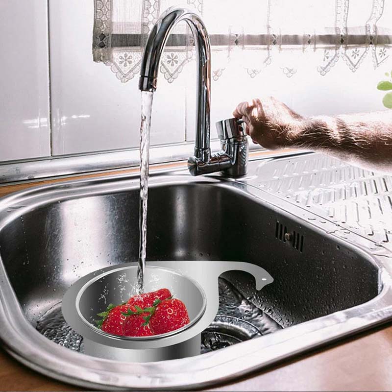 🔥BUY 1 FREE 1 &FREE SHIPPING🔥Swan Shape Stainless Steel Sink Strainer Basket