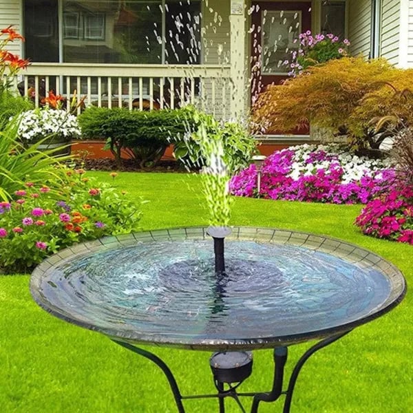 💧60% OFF NOW! ☀️ Solar Fountain Bird Bath Pump – 1.4W Solar Panel, 4 Nozzles & Submersible for Pond, Garden & Pool 🐦