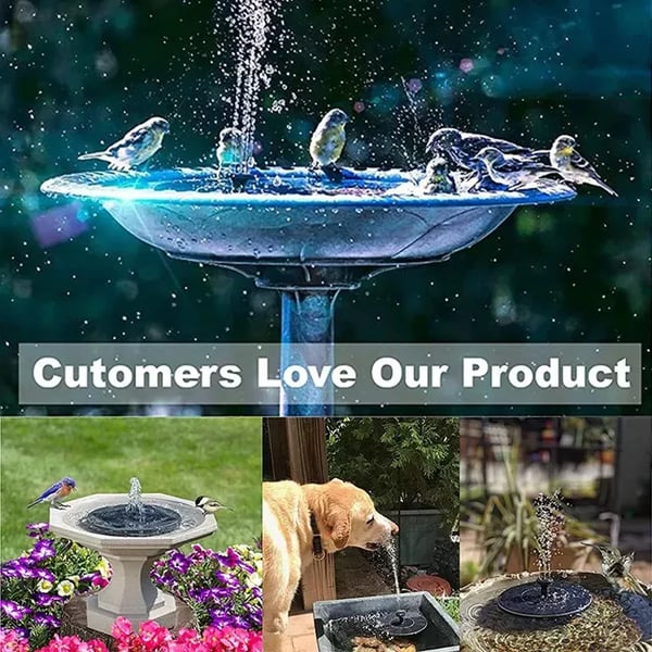 💧60% OFF NOW! ☀️ Solar Fountain Bird Bath Pump – 1.4W Solar Panel, 4 Nozzles & Submersible for Pond, Garden & Pool 🐦