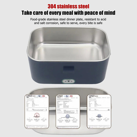 🍱 50% OFF NOW! 🔌 Portable Electric Lunch Box – Food Heater, 1.8L Stainless Steel & Leak-Proof – With Bag & Utensils 🥣