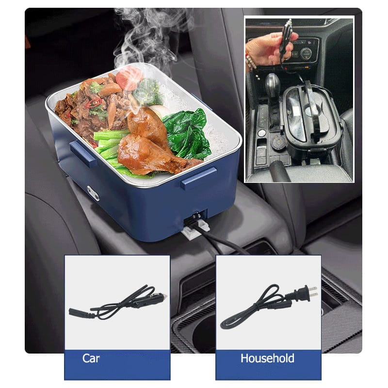 🍱 50% OFF NOW! 🔌 Portable Electric Lunch Box – Food Heater, 1.8L Stainless Steel & Leak-Proof – With Bag & Utensils 🥣
