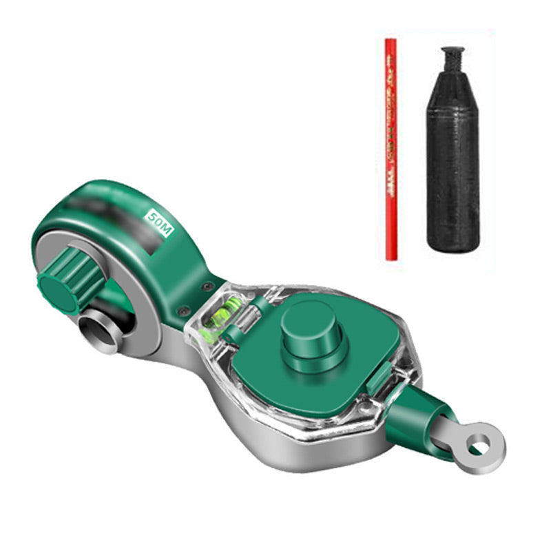 Durable Manual Chalk Line Reel with Leveler - clarioy