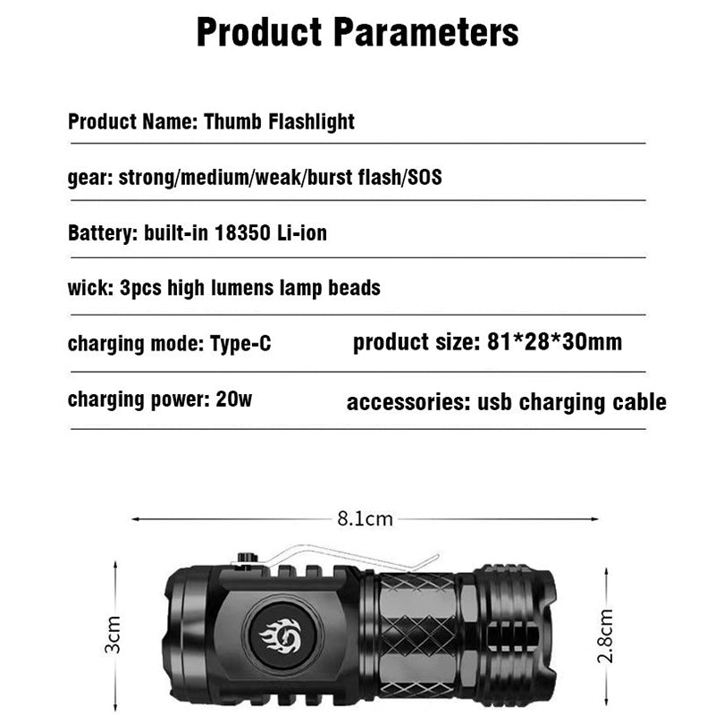 Three-Eyed Monster Mini Flash Super Power Flashlight(Buy 1 get 1 free-2pcs)