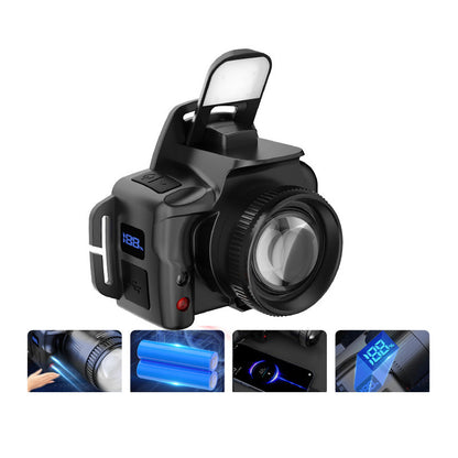 Zoomable LED Headlamp with 6 Modes & Motion Sensor - clarioy