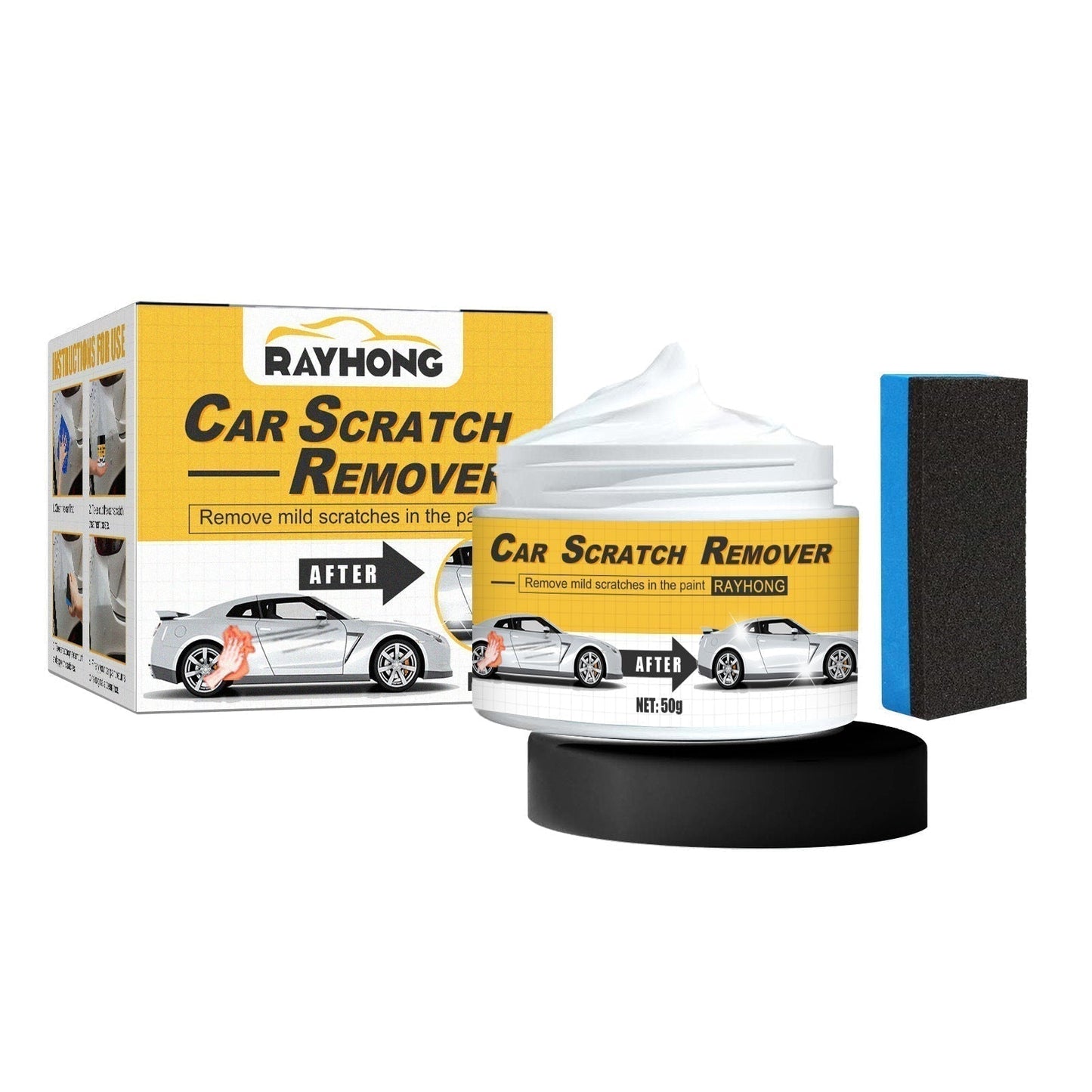 🎉Hot Sale🎉Polishing Compound & Scratch Remover with Sponge - clarioy