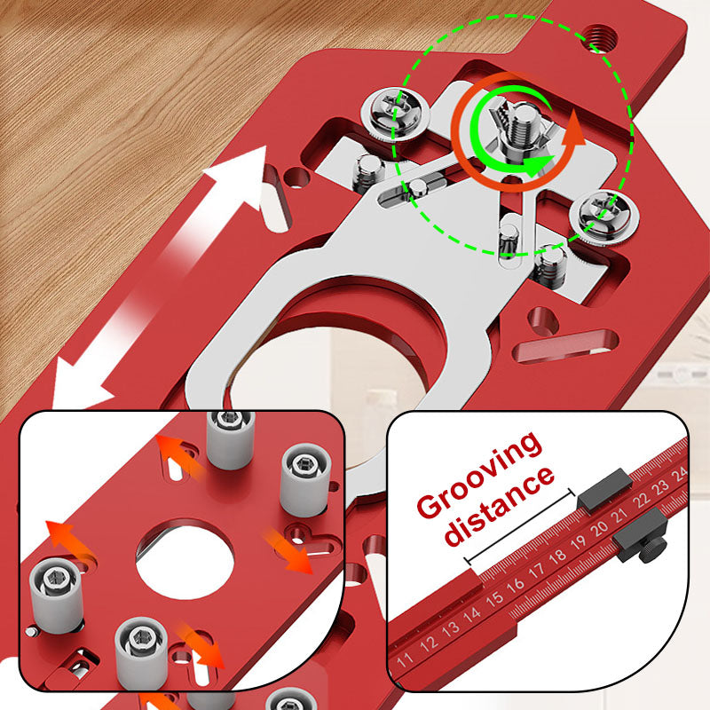 🌟Hot Sale 50% OFF🌟 Multi-Function Aluminum Router Base: 3-in-1 Solution for Trimming, Rounding, and Grooving! ✂️🔧✨