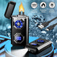 USB Charging Digital Windproof Lighters with LED Lighting Function - clarioy