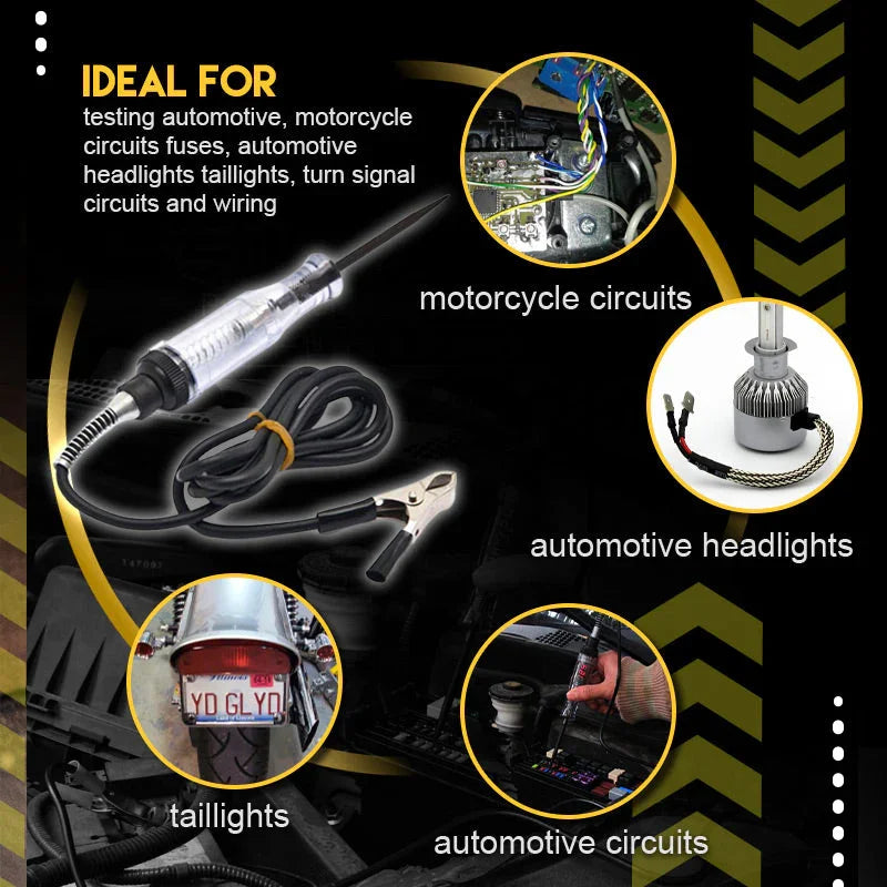 Clarioy automotive circuit tester tool for motorcycle circuits, headlights, taillights, wiring.