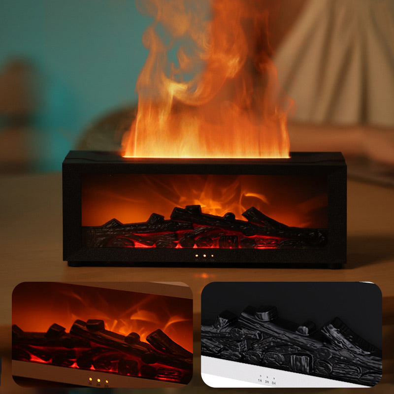 🔥 50% OFF – LAST DAY! 💦 Humidifier with fireplace effect – 7 LED colors and remote control, soothing atmosphere for home/office 🌙📦