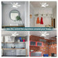 2-in-1 Portable Ceiling Fan & Light With Remote Control - clarioy
