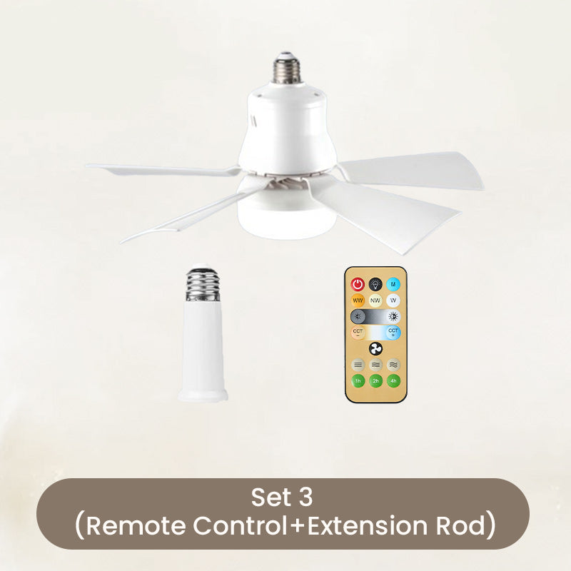 2-in-1 Portable Ceiling Fan & Light With Remote Control