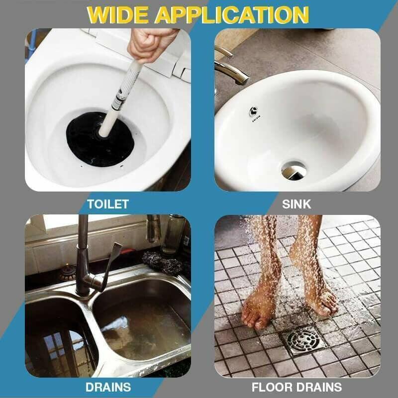 Multi-purpose drain cleaning tool for toilets, sinks, kitchen drains, and floor drains