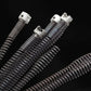 Close-up of metal coiled drain auger tools from clarioy for plumbing or home repair