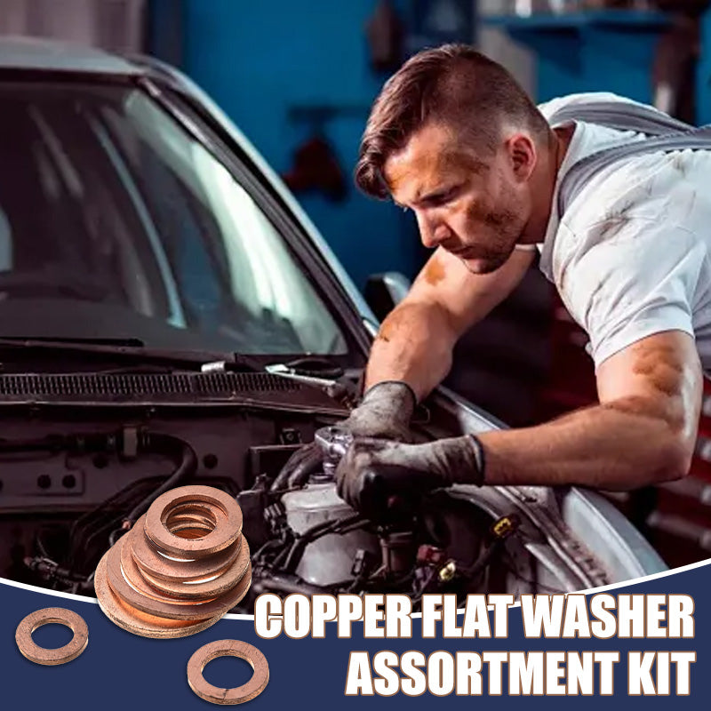 ⏳Time-Limited Special⏰100/200 PCS Copper Flat Washer Assortment Kit