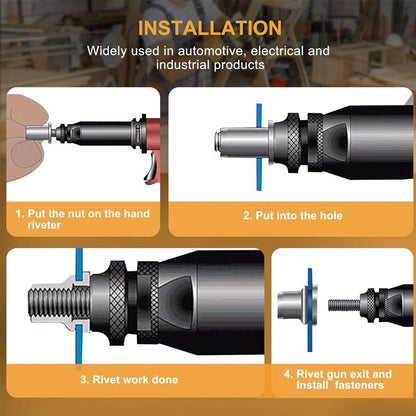 Threaded Insert Nut Rivet Nuts Set with Flat Head - clarioy