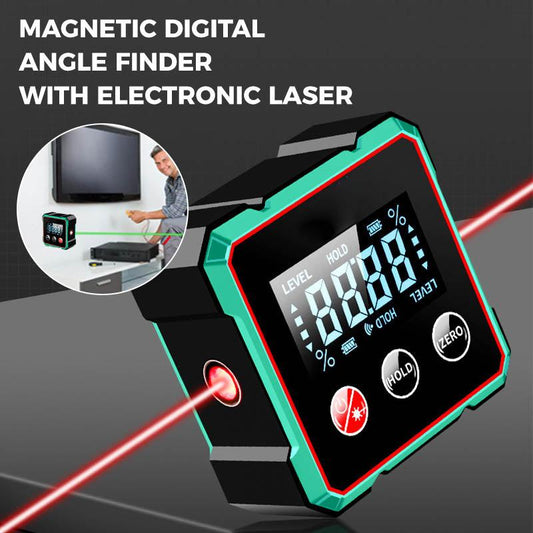 Magnetic Digital Angle Finder with Electronic Laser - clarioy
