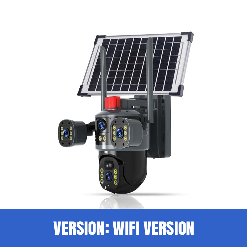 🎥 Triple-Lens Solar 360° Dome Camera✈️ free shipping
