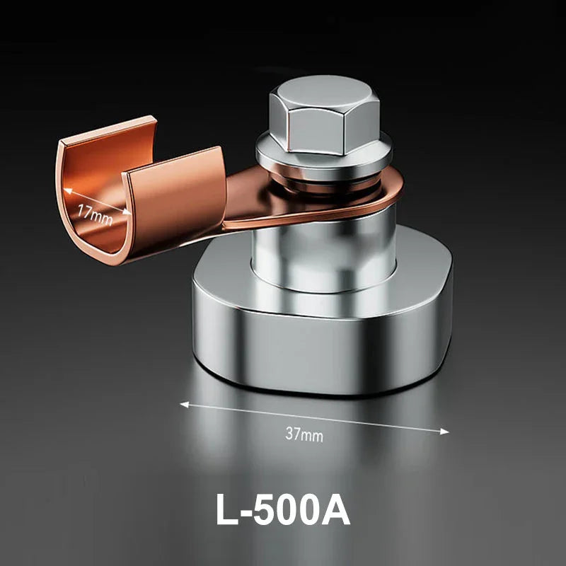 clarioy L-500A auto tool terminal connector with copper and silver parts, 37mm x 17mm