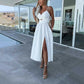 👗Summer New💕Women’s Spaghetti Straps High Slit Dress | Adjustable Spaghetti Straps | Side Thigh Split