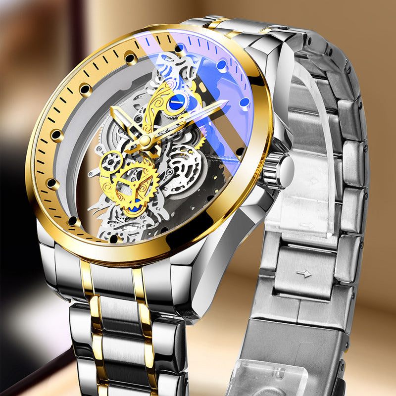 ⌚ LIMITED-TIME 50% OFF! ✨ Double-Sided Skeleton Watch — Stylish, Luminous, Eye-Catching 💎